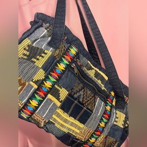 Y2K Boho Denim Urban Outfitters Weekender Bag